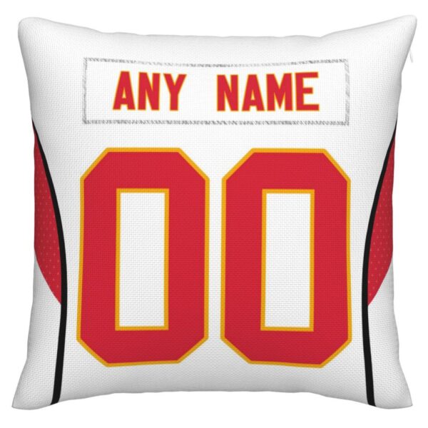 Custom KC.Chiefs Pillow Decorative Throw Pillow Case - Print Personalized Football Team Fans Name & Number Birthday Gift Football Pillows - Image 2