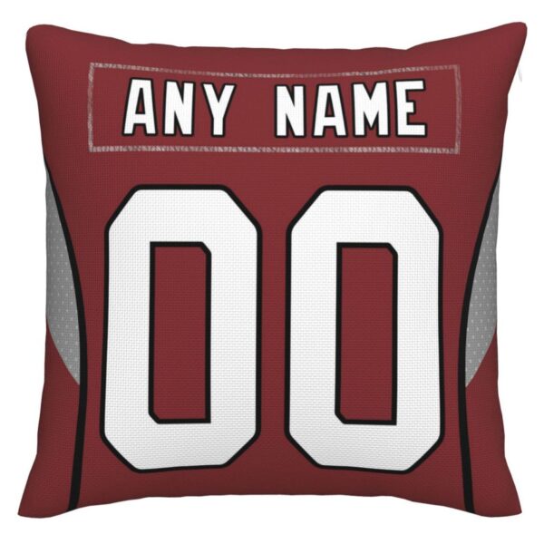 Custom A.Cardinals Pillow Decorative Throw Pillow Case - Print Personalized Football Team Fans Name & Number Birthday Gift Football Pillows - Image 2