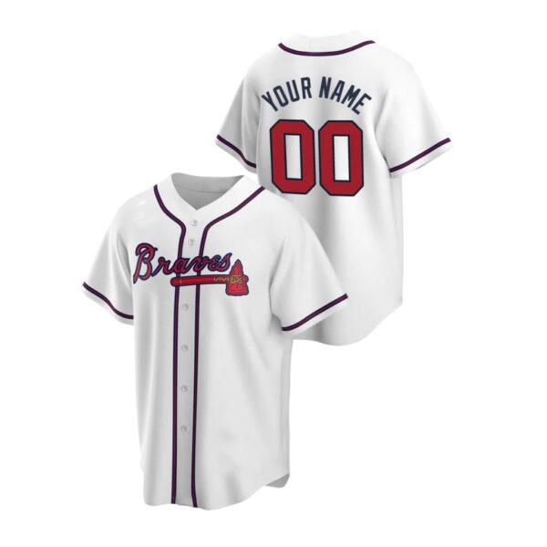 Custom Atlanta Braves White Men Youth And Women Birthday gift Stitched Baseball Jerseys