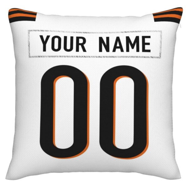 Custom C.Bengals Pillow Decorative Throw Pillow Case - Print Personalized Football Team Fans Name & Number Birthday Gift Football Pillows - Image 3