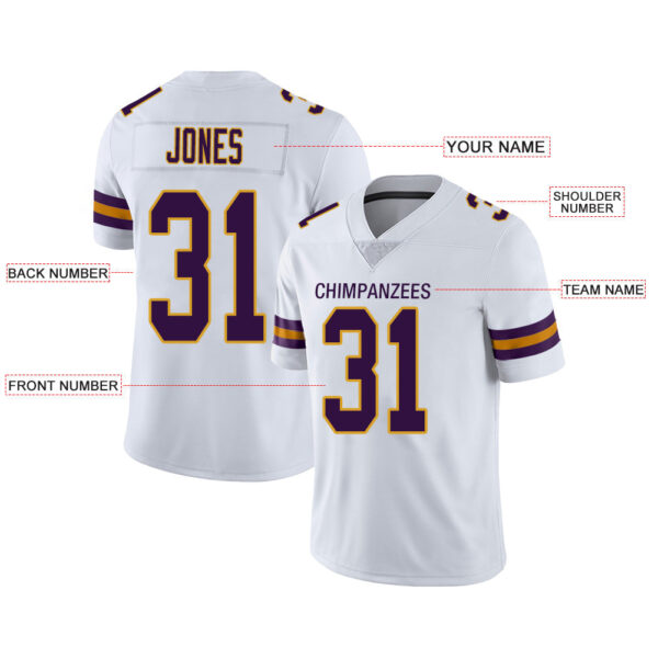 Custom MN.Vikings Stitched American Football Jerseys Personalize Birthday Gifts White Jersey - Image 2