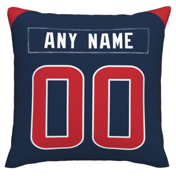 Custom H.Texans Pillow Decorative Throw Pillow Case - Print Personalized Football Team Fans Name & Number Birthday Gift Football Pillows - Image 3