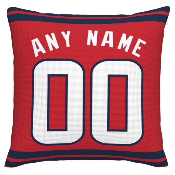 Custom H.Texans Pillow Decorative Throw Pillow Case - Print Personalized Football Team Fans Name & Number Birthday Gift Football Pillows - Image 2