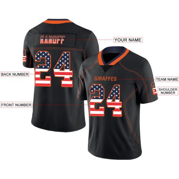 Custom C.Bear Stitched American Football Jerseys Personalize Birthday Gifts Black Jersey - Image 2