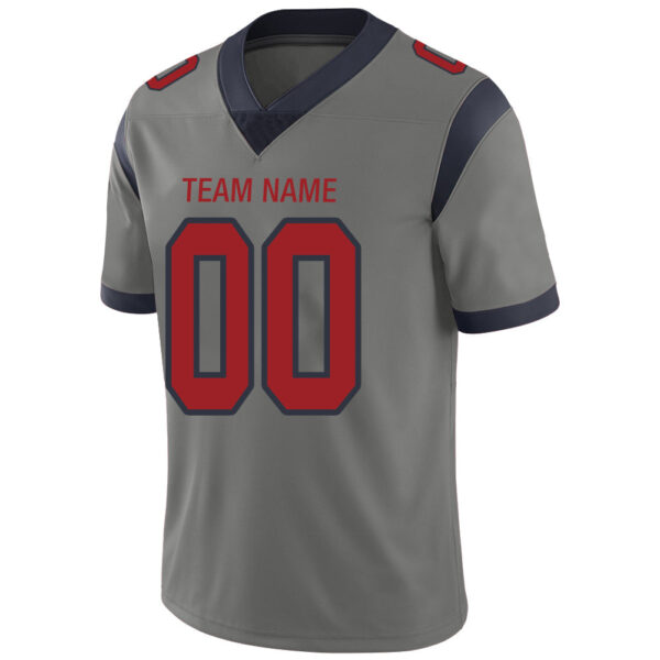 Custom H.Texans Stitched American Football Jerseys Personalize Birthday Gifts Grey Jersey - Image 4