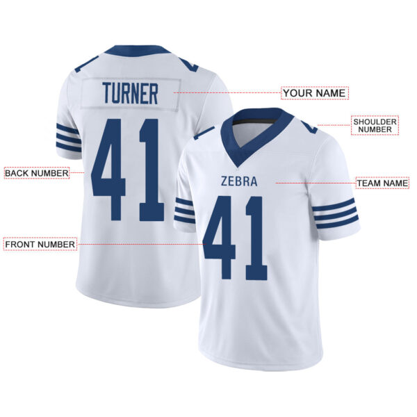 Custom IN.Colts Stitched American Football Jerseys Personalize Birthday Gifts White Jersey - Image 2