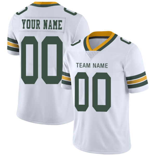 Custom GB.Packers Stitched American Football Jerseys Personalize Birthday Gifts White Jersey