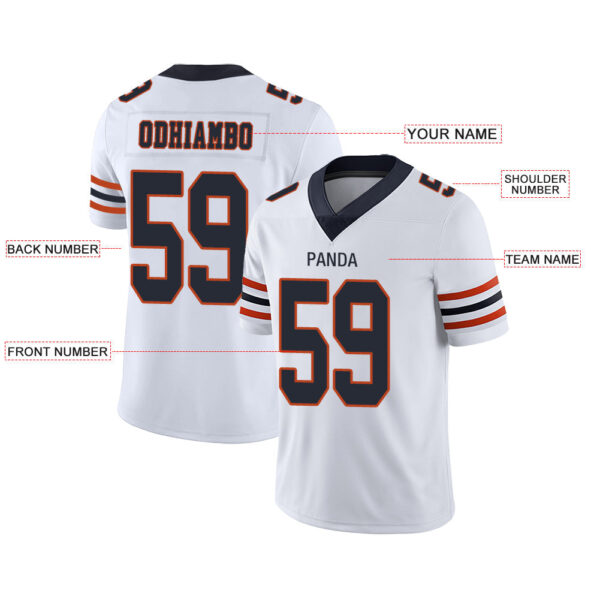 Custom C.Bear Stitched American Football Jerseys Personalize Birthday Gifts White Jersey - Image 2