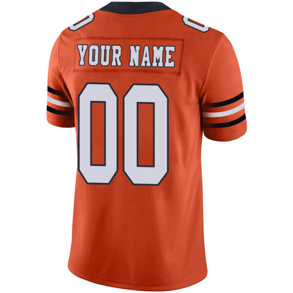 Custom C.Bear Stitched American Football Jerseys Personalize Birthday Gifts Orange Jersey - Image 3