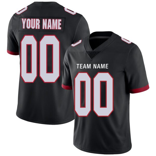 Custom A.Falcons Team Player or Personalized Design Your Own Name for Men's Women's Youth Jerseys Red Football Jerseys - Image 2