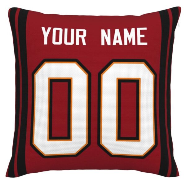 Custom TB.Buccaneers Pillow Decorative Throw Pillow Case - Print Personalized Football Team Fans Name & Number Birthday Gift Football Pillows - Image 2