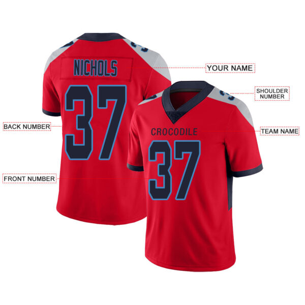 Custom T.Titans Stitched American Football Jerseys Personalize Birthday Gifts Red Jersey - Image 2