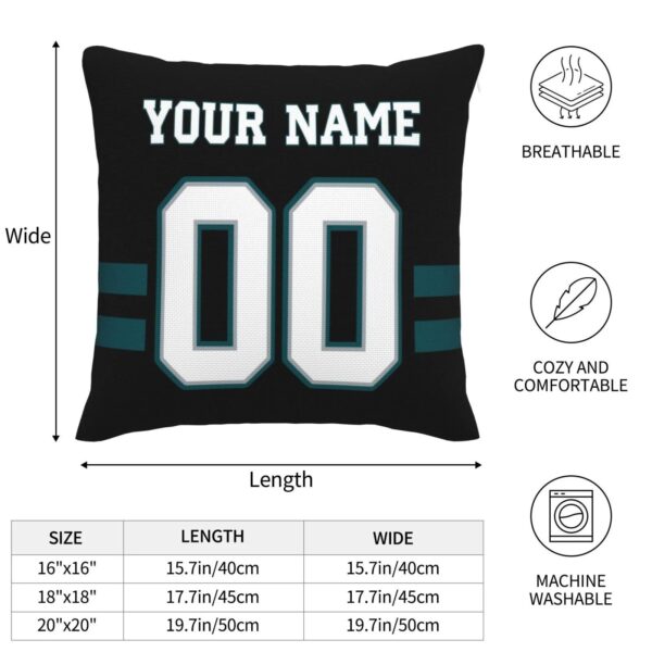 Custom P.Eagles Pillow Decorative Throw Pillow Case - Print Personalized Football Team Fans Name & Number Birthday Gift Football Pillows - Image 8