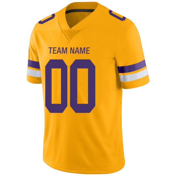 Custom MN.Vikings Stitched American Football Jerseys Personalize Birthday Gifts Gold Jersey - Image 4