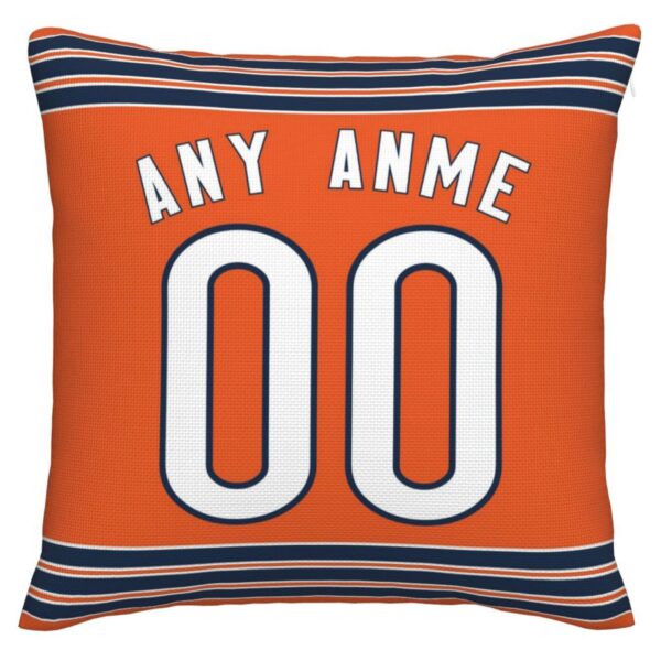 Custom C.Bears Pillow Decorative Throw Pillow Case - Print Personalized Football Team Fans Name & Number Birthday Gift Football Pillows - Image 2