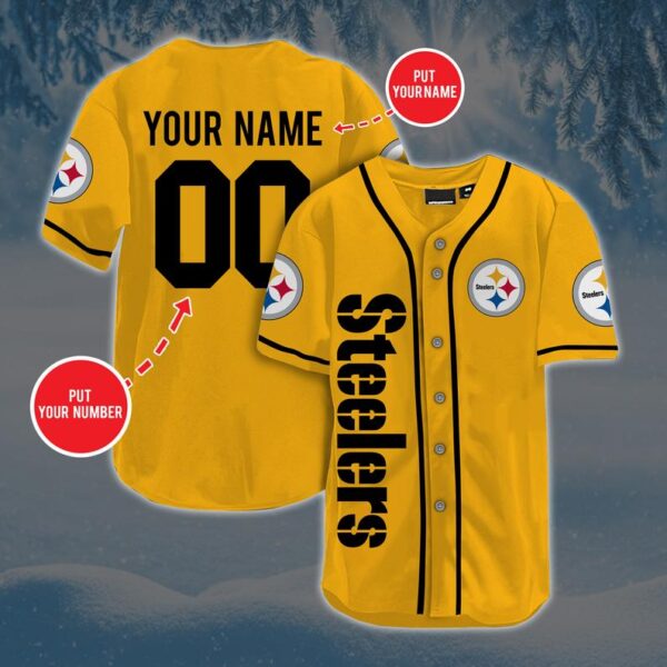 Personalized Football P.Steelers Baseball Jersey, Hot Summer Fashion, Baseball Jersey New Shirt For The Fans - Image 2