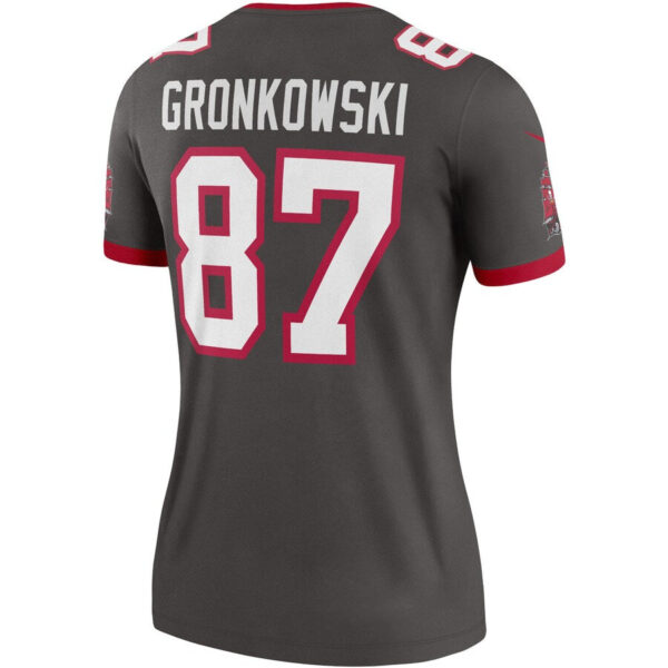 TB.Buccaneers #87 Rob Gronkowski Pewter Alternate Legend Jersey Stitched American Football Jerseys