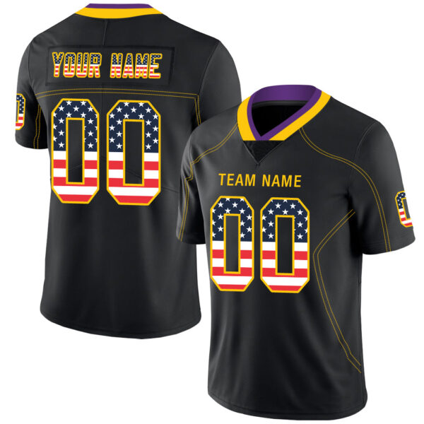 Custom MN.Vikings Stitched American Football Jerseys Personalize Birthday Gifts Black Jersey