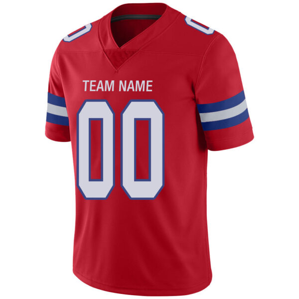 Custom NE.Patriots Stitched American Football Jerseys Personalize Birthday Gifts Red Jersey - Image 4