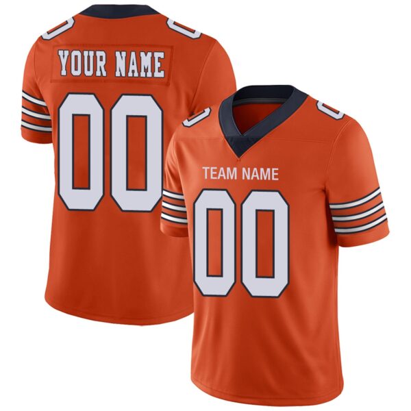 Custom C.Bears Football Jerseys Team Player or Personalized Design Your Own Name for Men's Women's Youth Jerseys Navy - Image 2