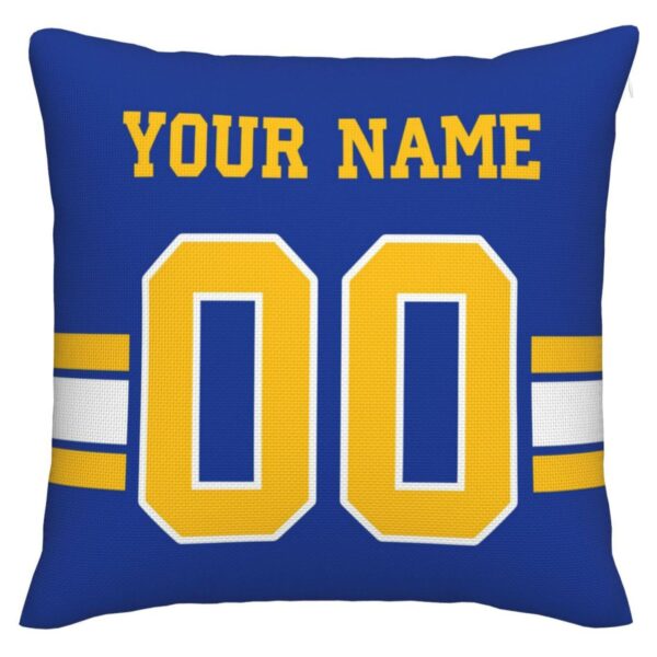 Custom LA.Chargers Pillow Decorative Throw Pillow Case - Print Personalized Football Team Fans Name & Number Birthday Gift Football Pillows - Image 3