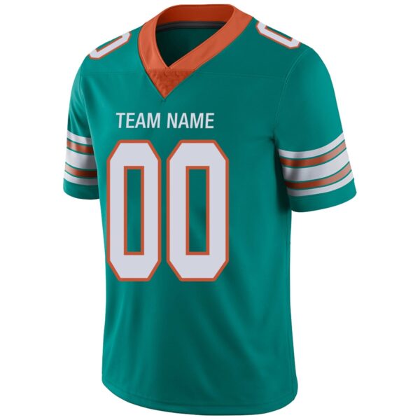 Custom M.Dolphins Football Jerseys Team Player or Personalized Design Your Own Name for Men's Women's Youth Jerseys Aqua - Image 6