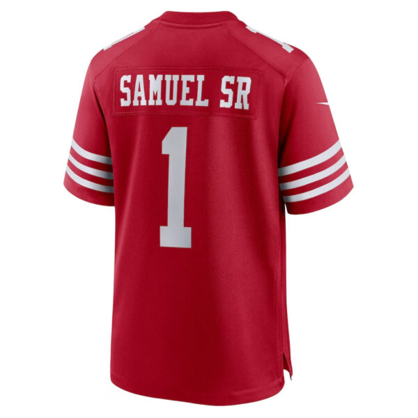 SF. 49ers #1 Deebo Samuel Sr Game Player Jersey - Scarlet American Football Jersey SF.49ers