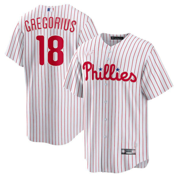 Philadelphia Phillies #18 Didi Gregorius White Home Replica Player Name Jersey Baseball Jerseys