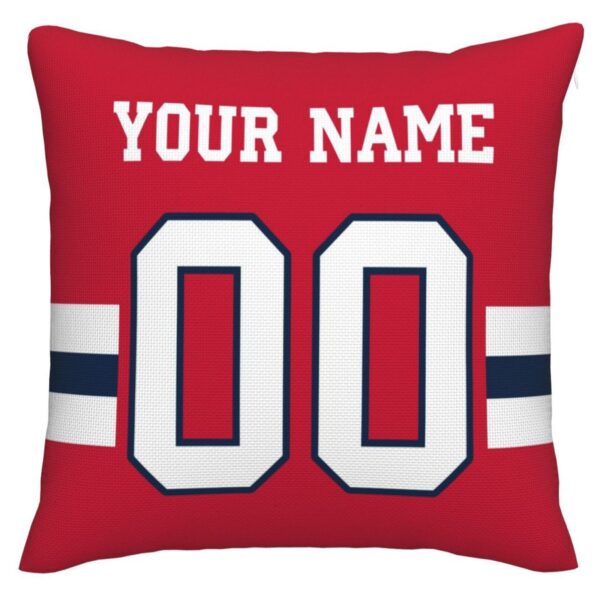 Custom NE.Patriots Pillow Decorative Throw Pillow Case - Print Personalized Football Team Fans Name & Number Birthday Gift Football Pillows - Image 2