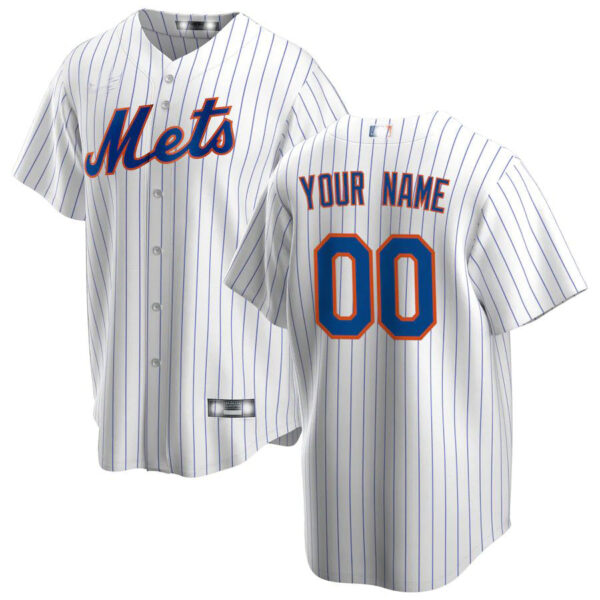 Baseball Jerseys Custom New York Mets White Home Replica Custom Jersey