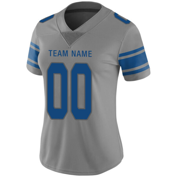 Custom D.Lions Stitched American Football Jerseys Personalize Birthday Gifts Grey Jersey - Image 3