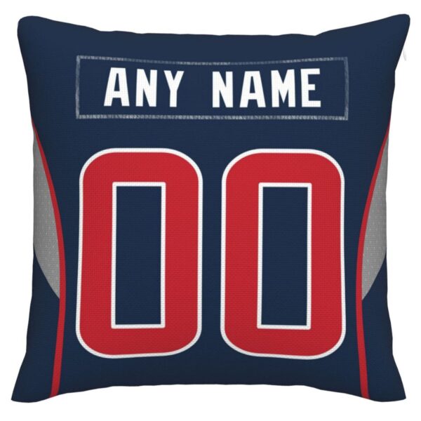 Custom H.Texans Pillow Decorative Throw Pillow Case - Print Personalized Football Team Fans Name & Number Birthday Gift Football Pillows - Image 3