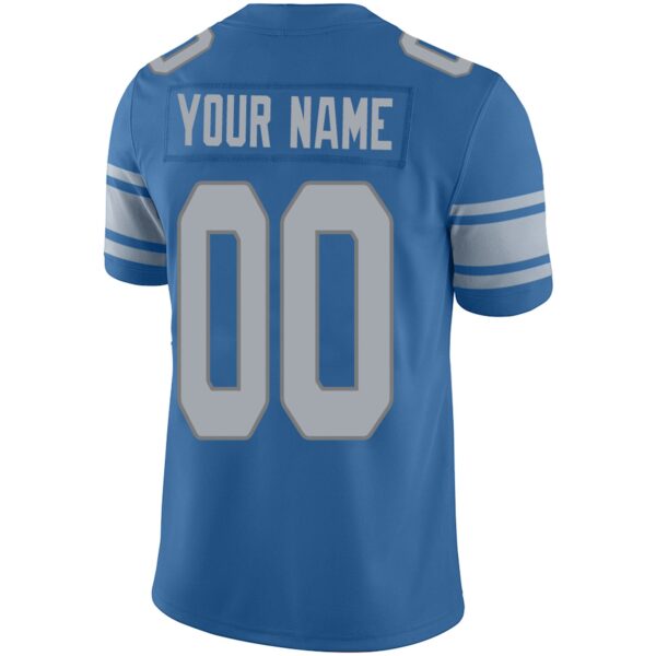 Custom D.Lions Football Jersey Team Player or Personalized Design Your Own Name for Men's Women's Youth Jerseys Blue - Image 7