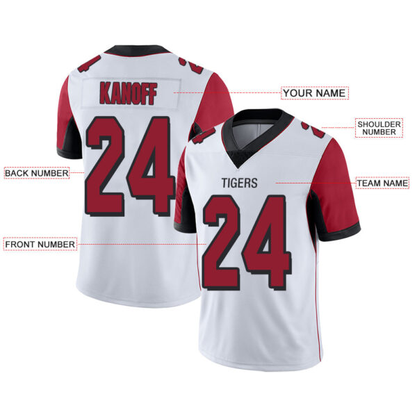 Custom A.Falcon Men's Football American White Vapor Limited Stitched Jersey - Image 2