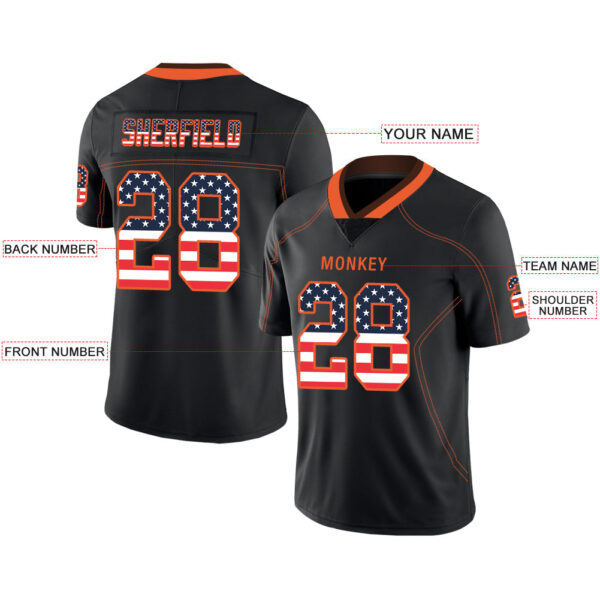 Custom C.Brown Stitched American Football Jerseys Personalize Birthday Gifts Black Jersey - Image 2