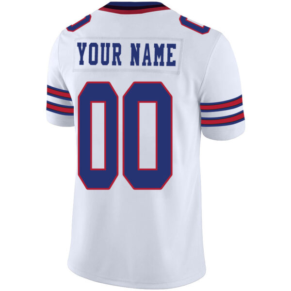 Custom B.Bills Football Stitched American Jerseys Personalize Birthday Gifts White Jersey - Image 3