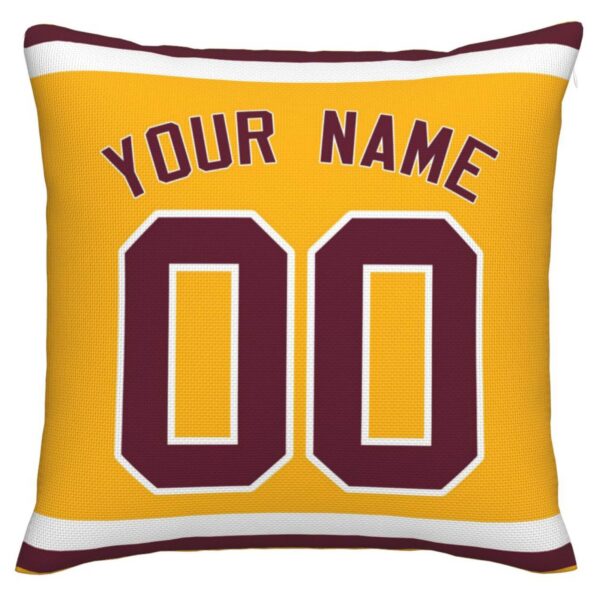 Custom W.Football Team Pillow Decorative Throw Pillow Case - Print Personalized Football Team Fans Name & Number Birthday Gift Football Pillows - Image 3