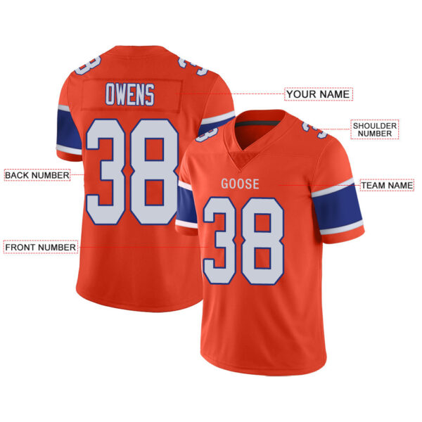 Custom D.Broncos Stitched American Football Jerseys Orange Personalize Birthday Gifts  Jersey - Image 2