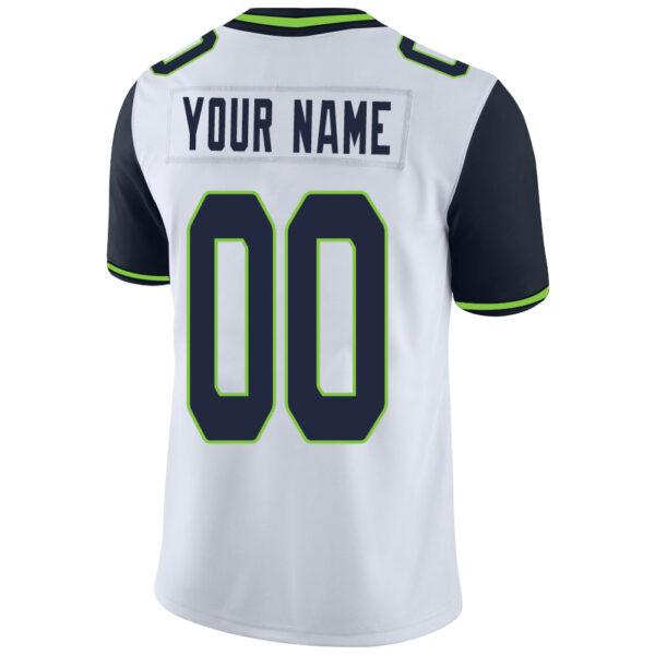 Custom S.Seahawks Stitched American Football Jerseys Personalize Birthday Gifts White Jersey - Image 3