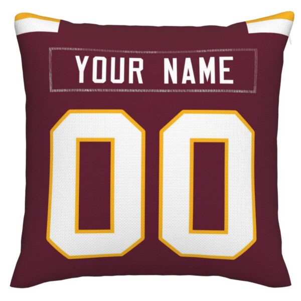 Custom W.Football Team Pillow Decorative Throw Pillow Case - Print Personalized Football Team Fans Name & Number Birthday Gift Football Pillows - Image 3