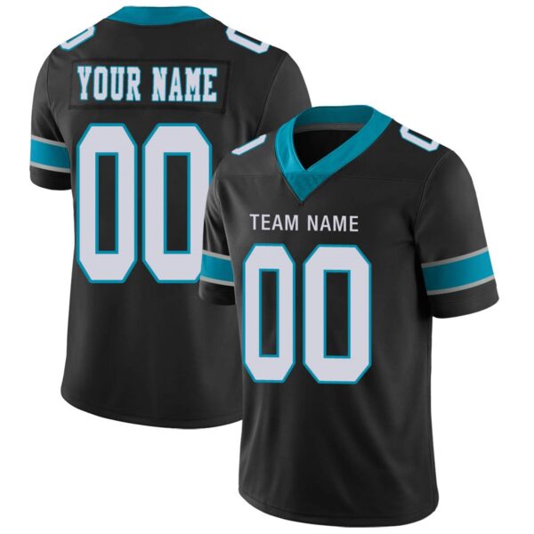 Custom C.Panthers Football Jerseys Team Player or Personalized Design Your Own Name for Men's Women's Youth Jerseys Blue - Image 2