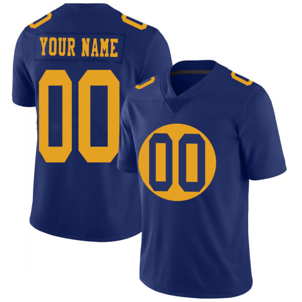 Custom GB.Packers Stitched American Football Jerseys Personalize Birthday Gifts Navy Jersey