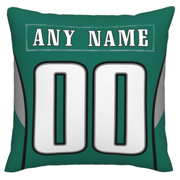 Custom P.Eagles Pillow Decorative Throw Pillow Case - Print Personalized Football Team Fans Name & Number Birthday Gift Football Pillows - Image 2