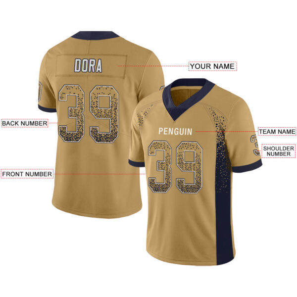 Custom LA.Chargers Stitched American Football Jerseys Personalize Birthday Gifts Gold Jersey - Image 2