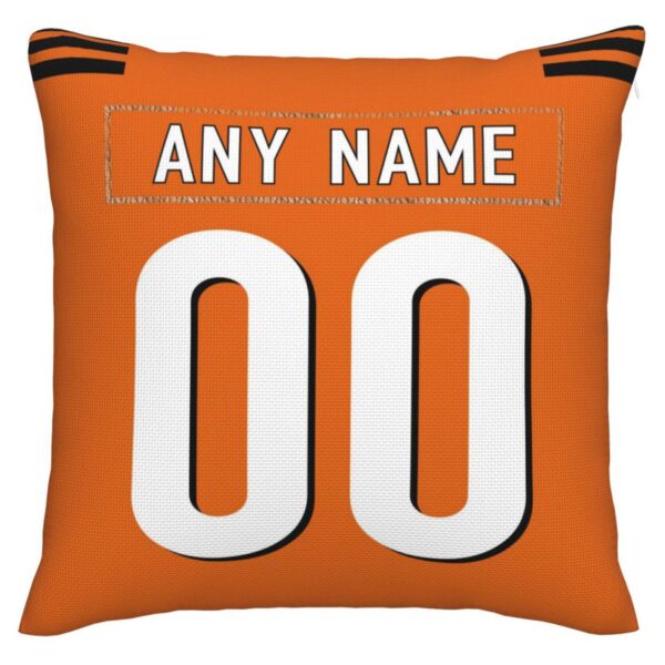 Custom C.Bengals Pillow Decorative Throw Pillow Case - Print Personalized Football Team Fans Name & Number Birthday Gift Football Pillows - Image 2