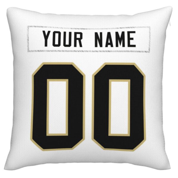 Custom NO.Saints Pillow Decorative Throw Pillow Case - Print Personalized Football Team Fans Name & Number Birthday Gift Football Pillows - Image 2