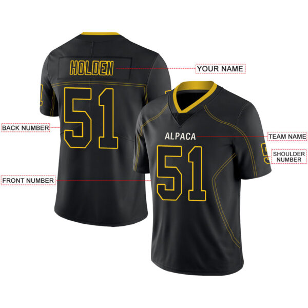 Custom P.Steelers Stitched American Football Jerseys Personalize Birthday Gifts Black Jersey - Image 2