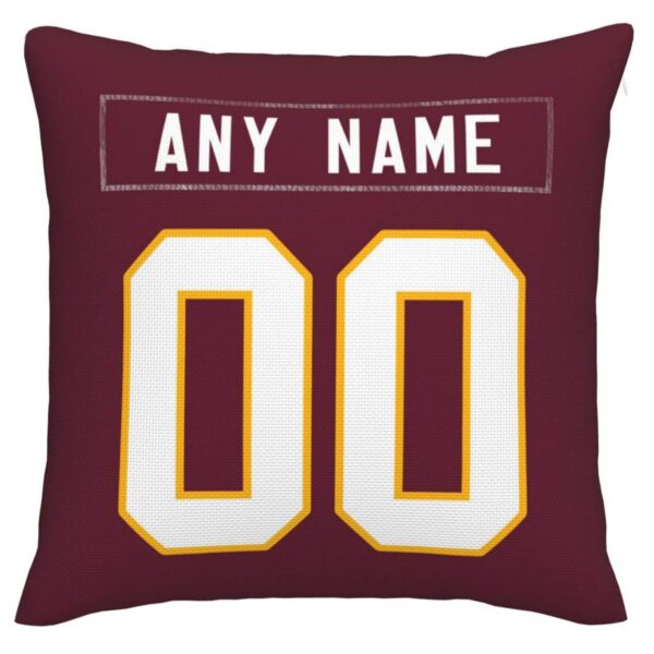 Custom W.Football Team Pillow Decorative Throw Pillow Case - Print Personalized Football Team Fans Name & Number Birthday Gift Football Pillows - Image 3