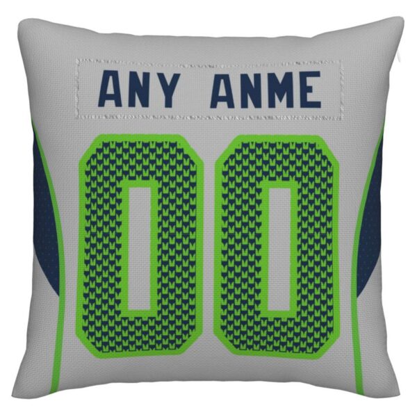 Custom S.Seahawks Pillow Decorative Throw Pillow Case - Print Personalized Football Team Fans Name & Number Birthday Gift Football Pillows - Image 3