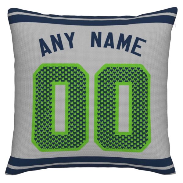 Custom S.Seahawks Pillow Decorative Throw Pillow Case - Print Personalized Football Team Fans Name & Number Birthday Gift Football Pillows - Image 3